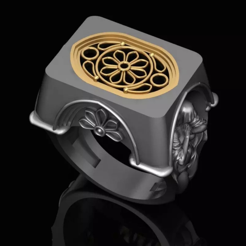 Geometric Pattern Ring - image 2